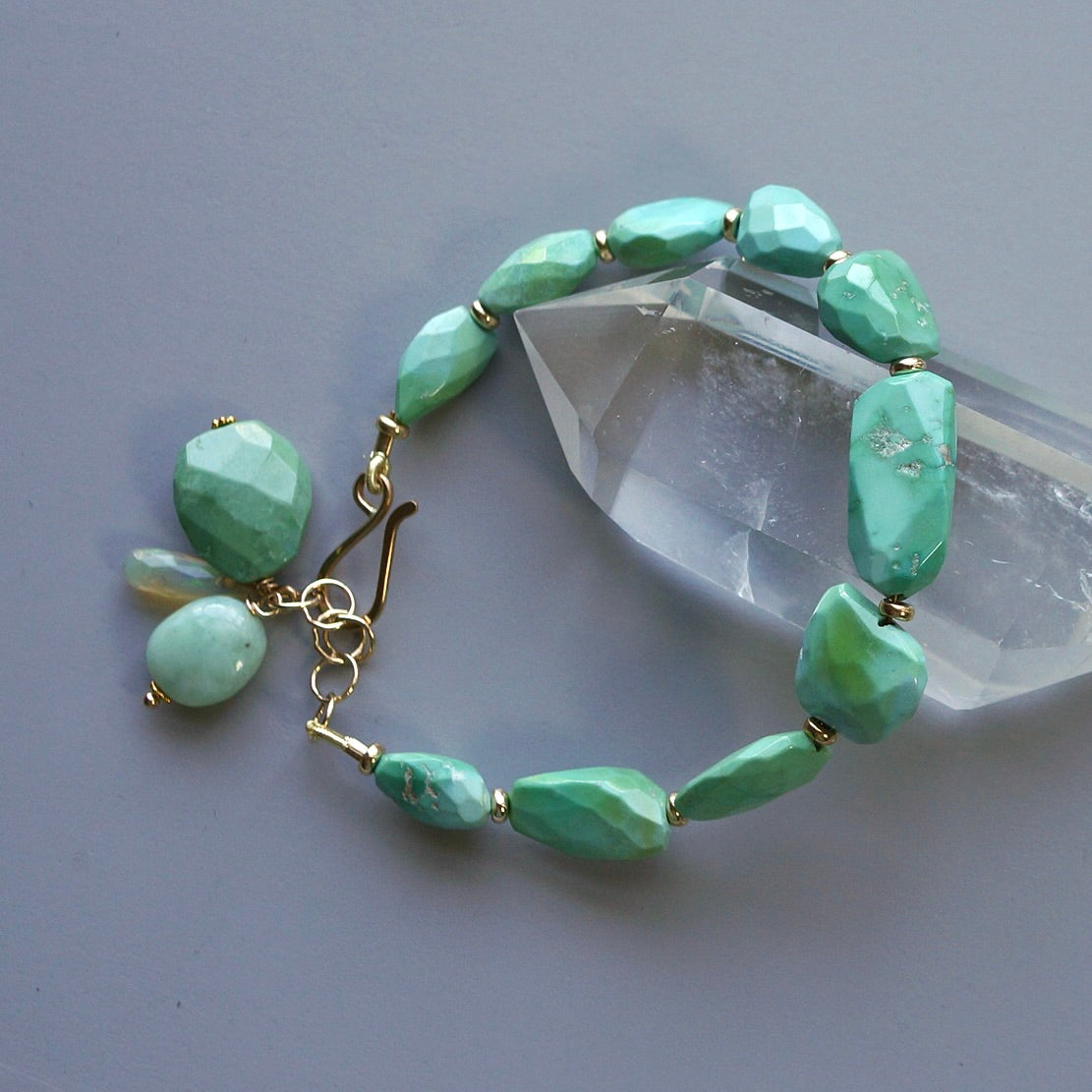 Turquoise charm bracelet