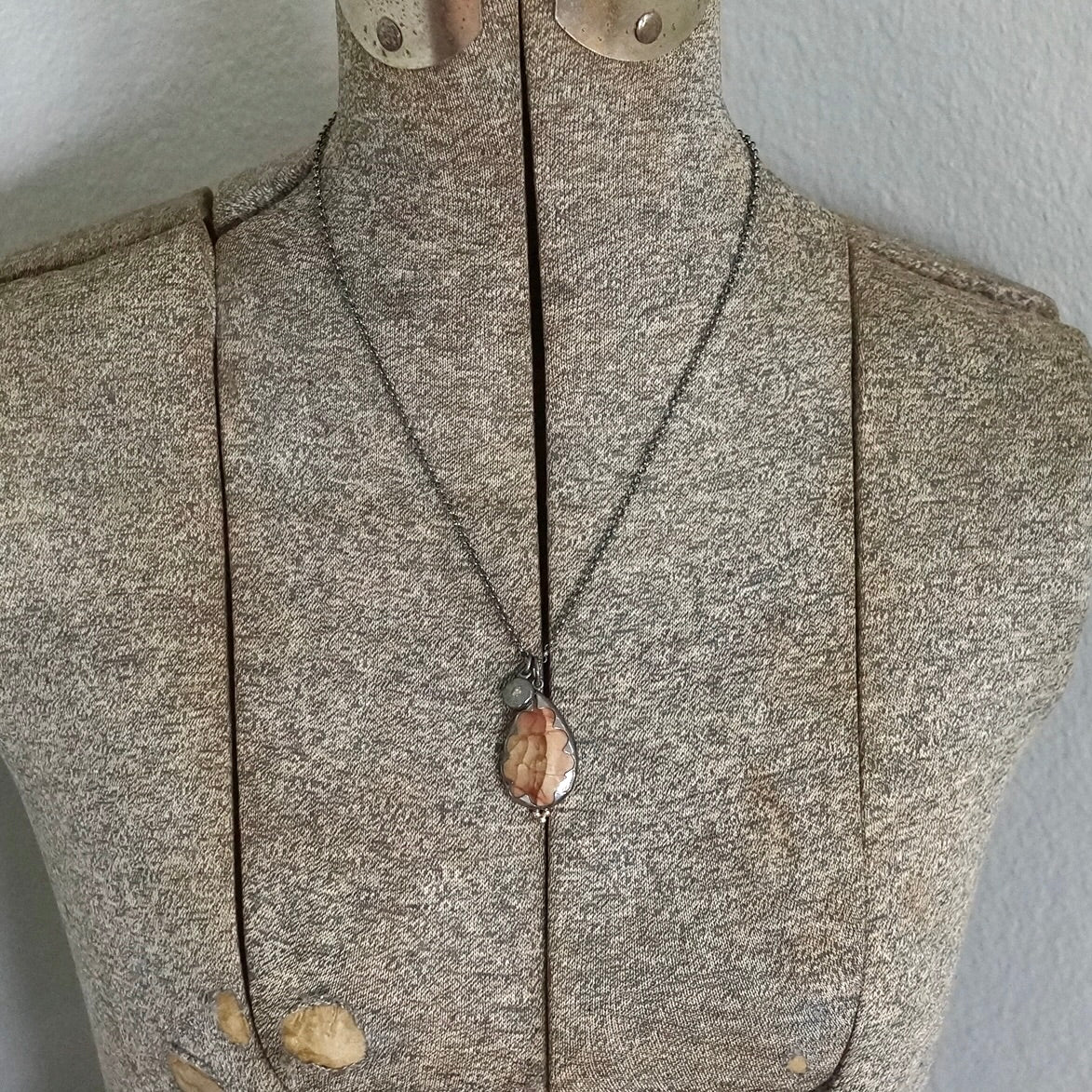 Willow Creek Jasper and champagne diamond necklace
