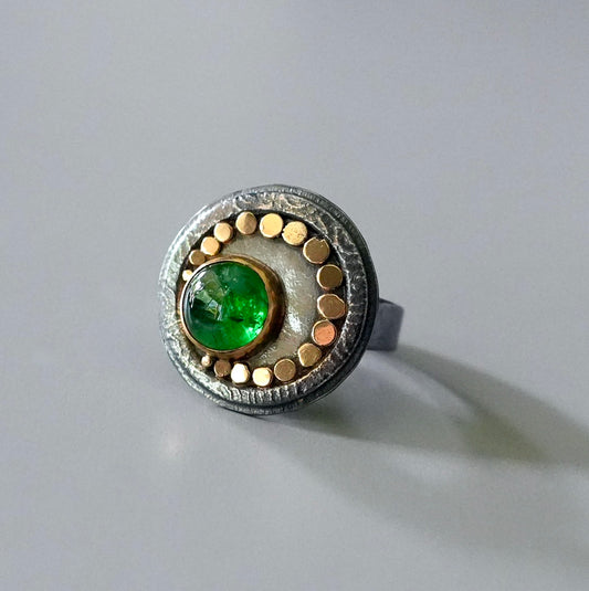 Tsavorite garnet ring