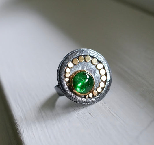 Tsavorite garnet ring