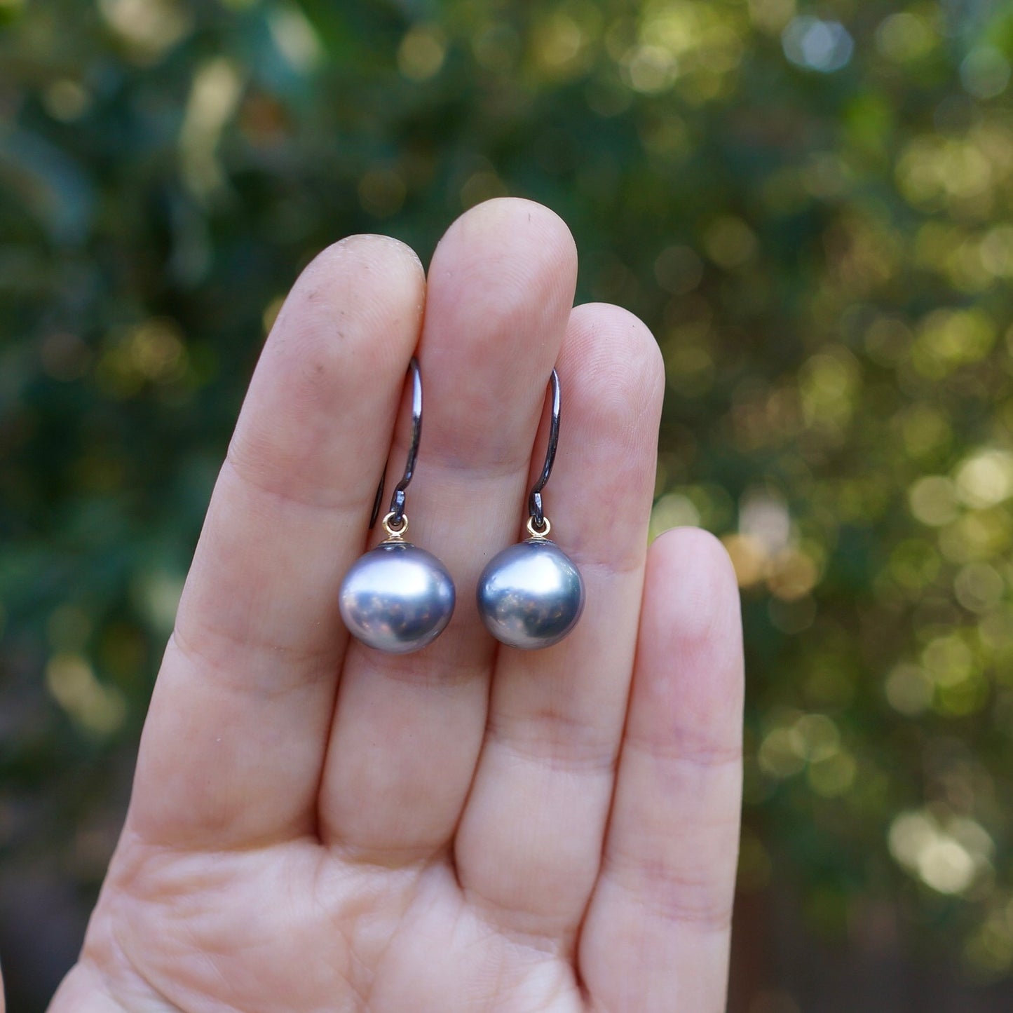 Tahitian pearl earrings