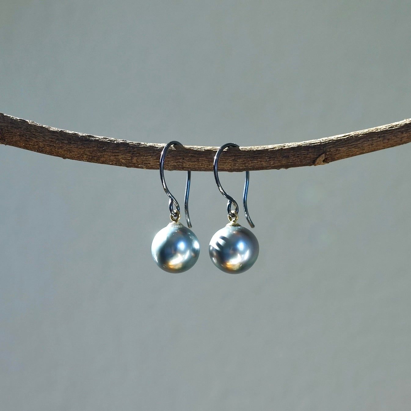 Tahitian pearl earrings