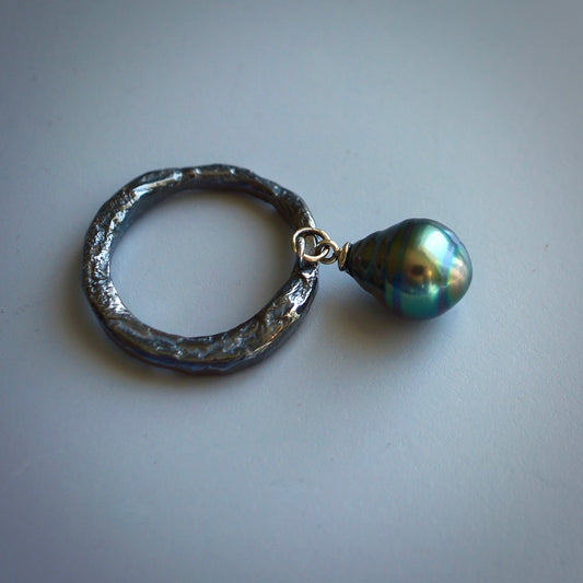 Dangle Tahitian pearl ring