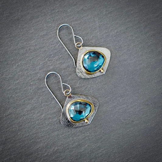 London blue topaz earrings