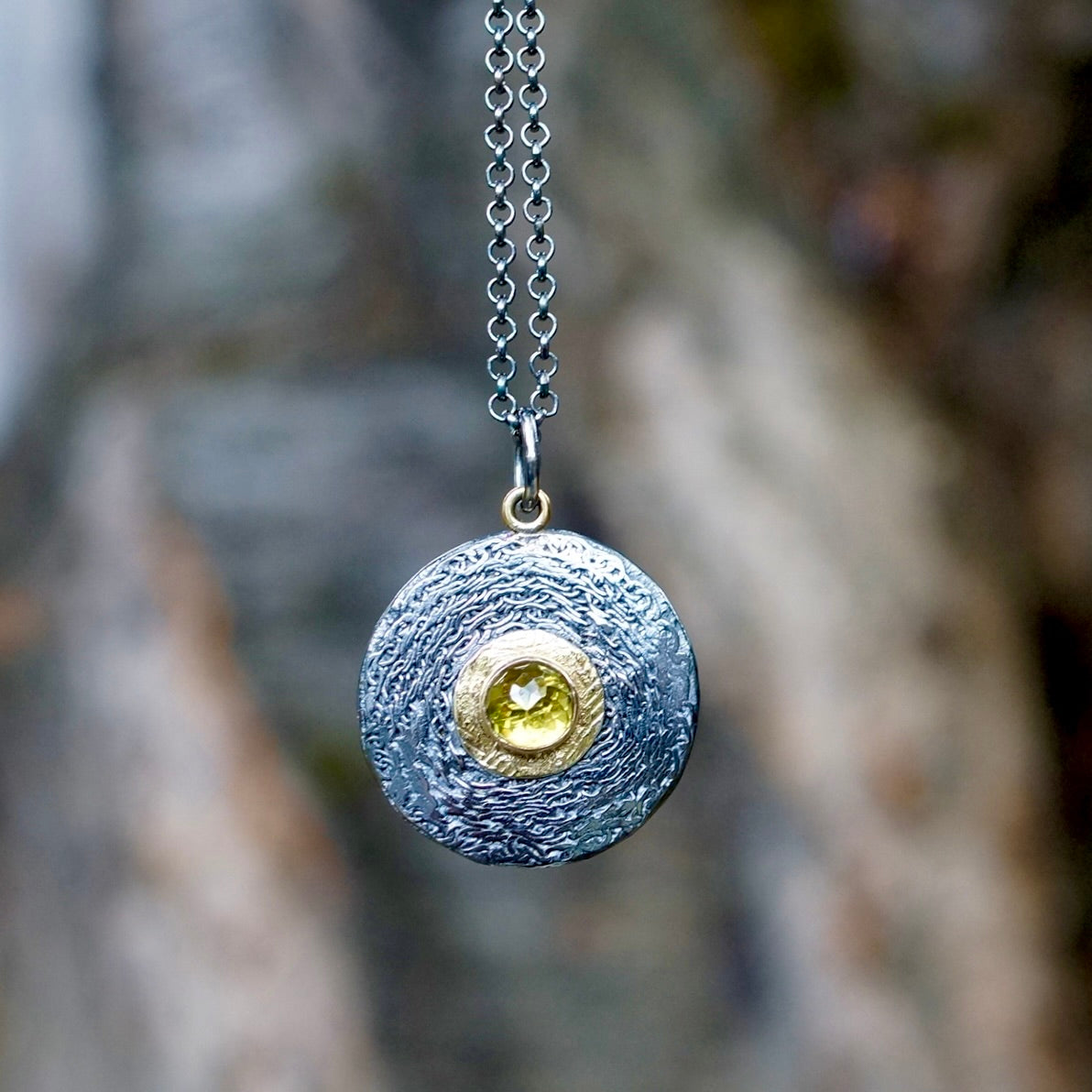 Green sphene pendant