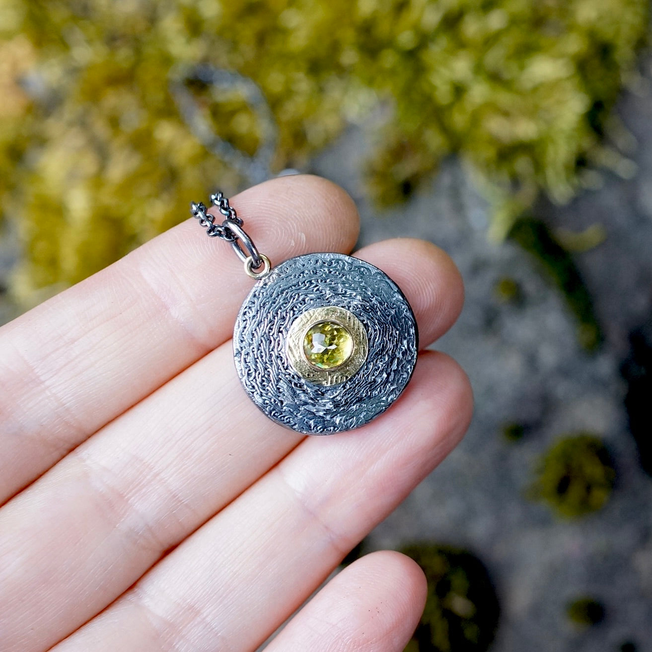 Green sphene pendant