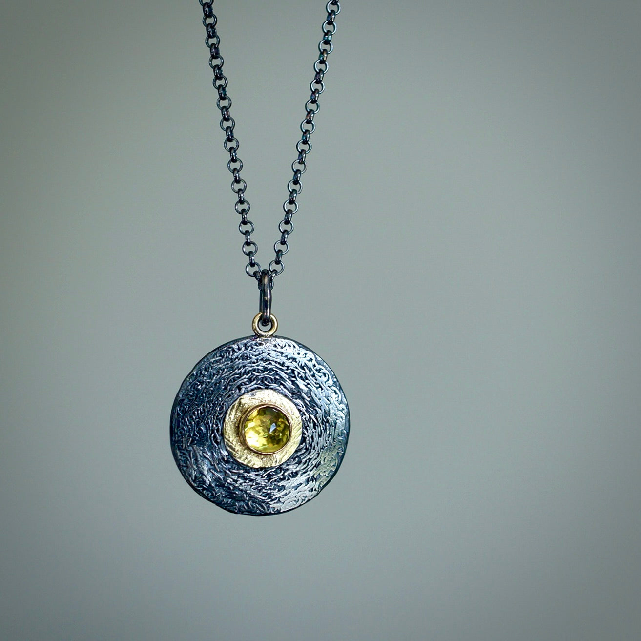 Green sphene pendant