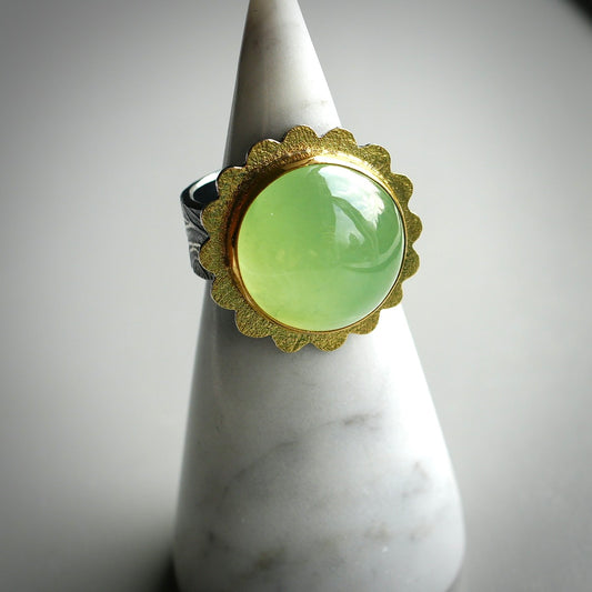 Prehnite Spring Ring