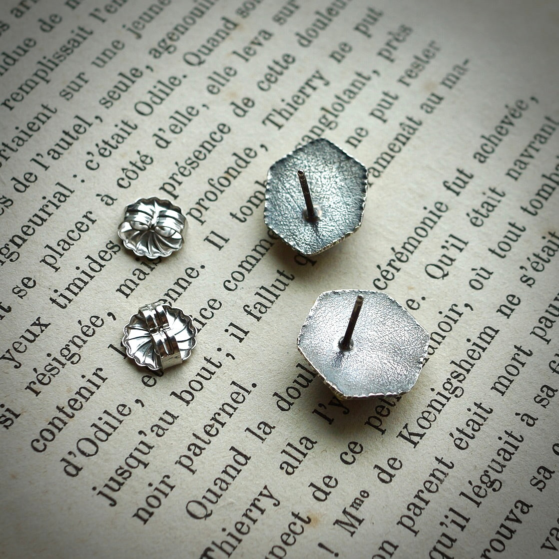 African sunstone post earrings