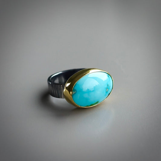 Sonoran blue turquoise ring