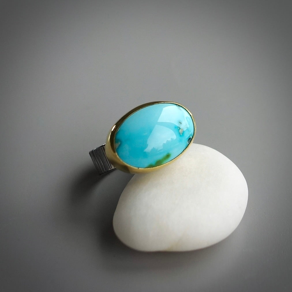 Sonoran blue turquoise ring