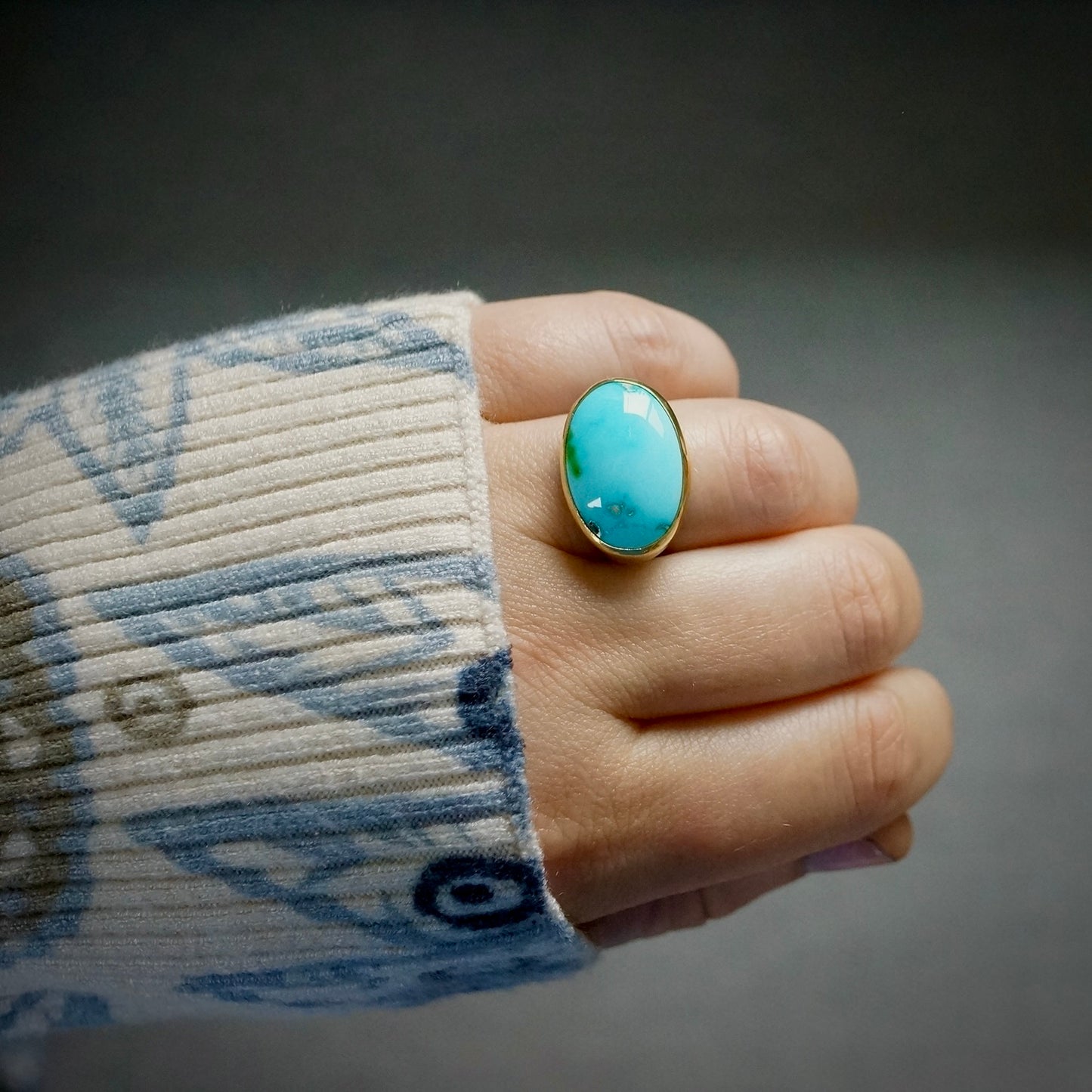 Sonoran blue turquoise ring
