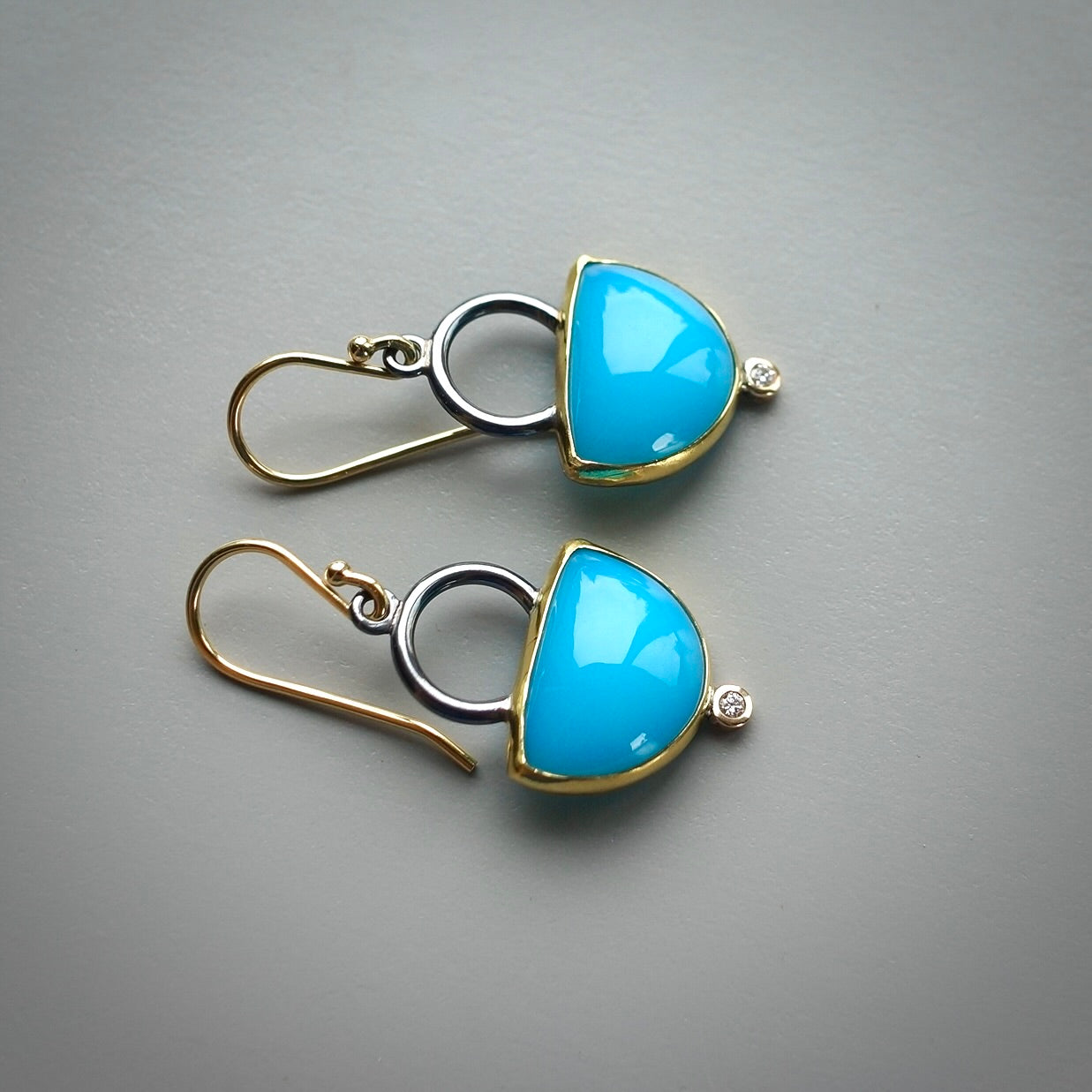 Idar Ice agate and diamond earrings