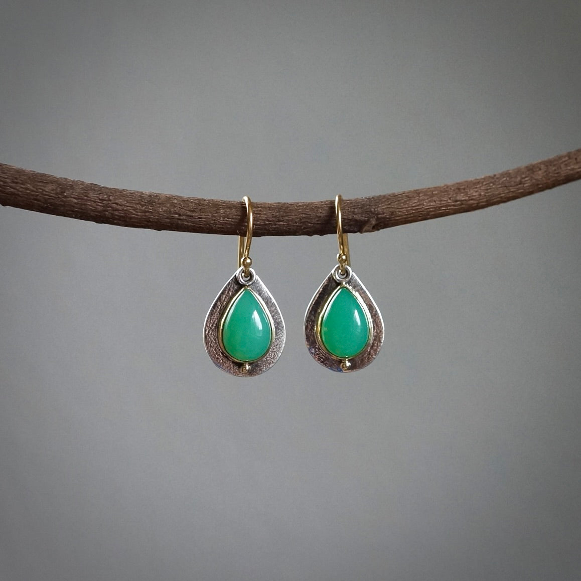 Chrysoprase earrings