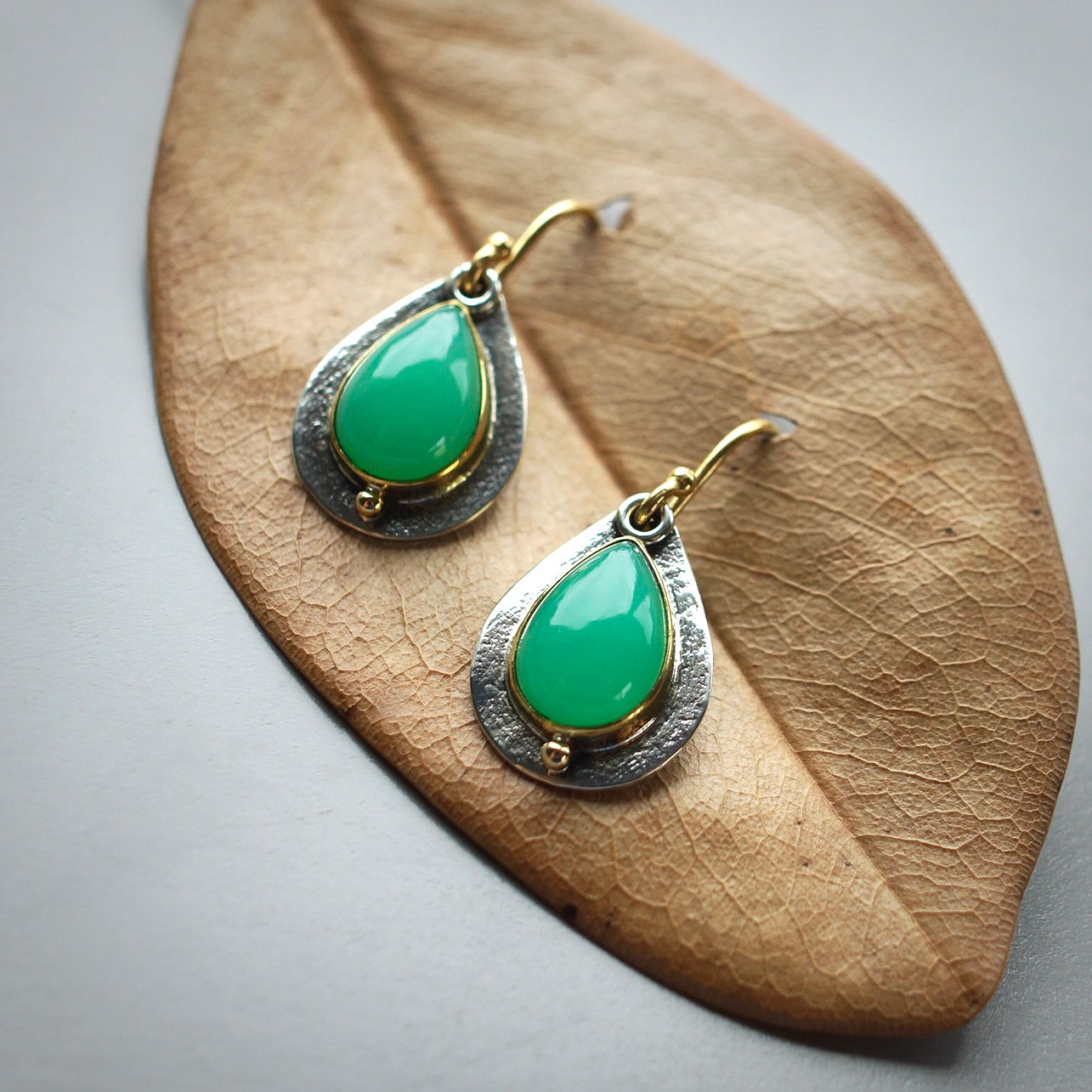 Chrysoprase earrings