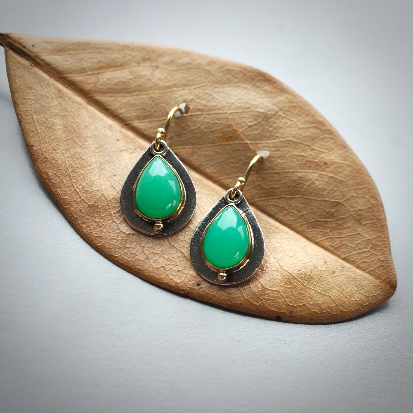 Chrysoprase earrings