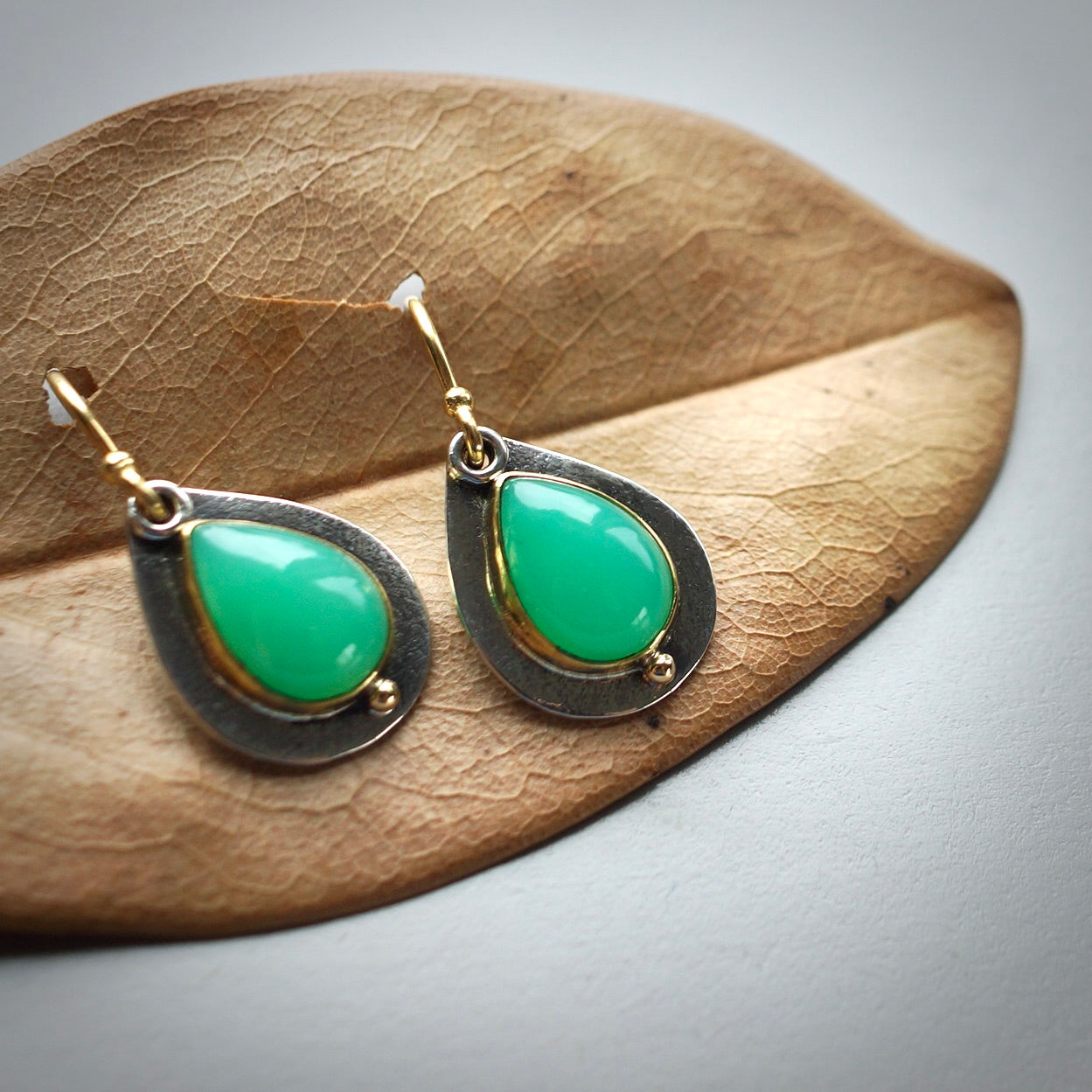 Chrysoprase earrings