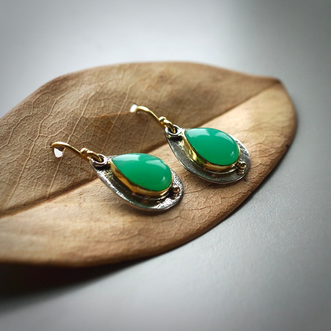 Chrysoprase earrings