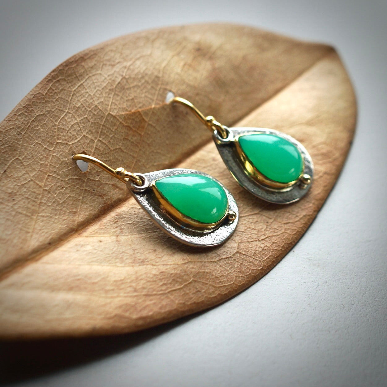 Chrysoprase earrings