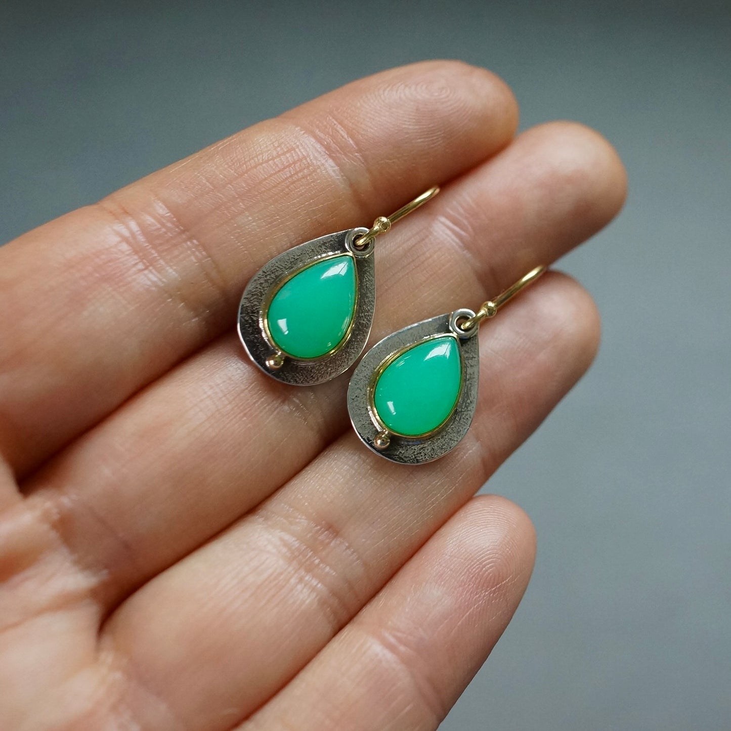 Chrysoprase earrings