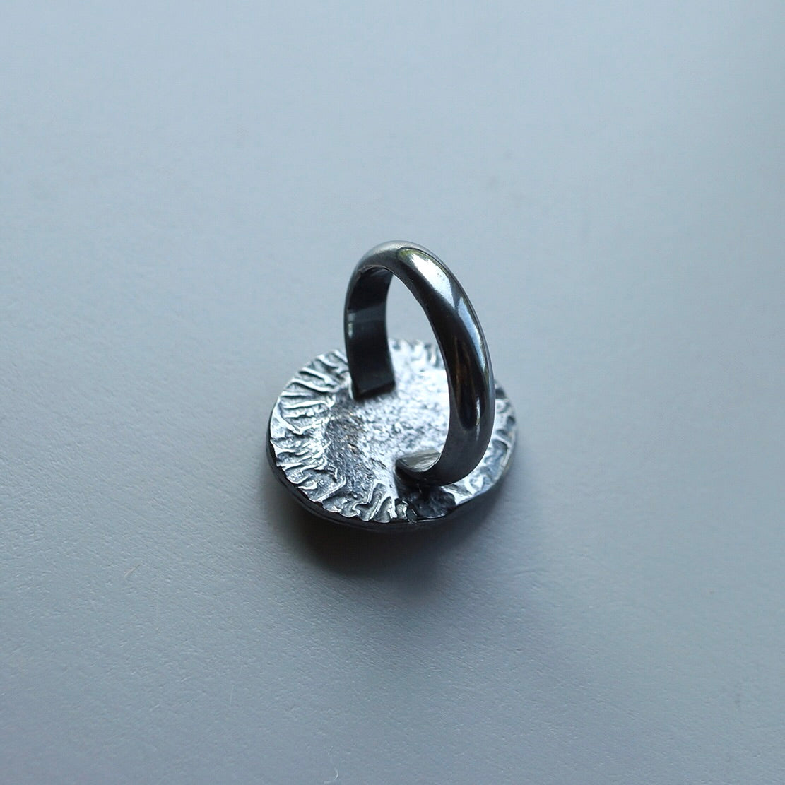 Green kyanite Pebble Ring