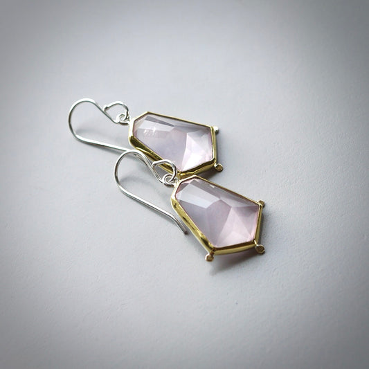 Rose quartz earrings