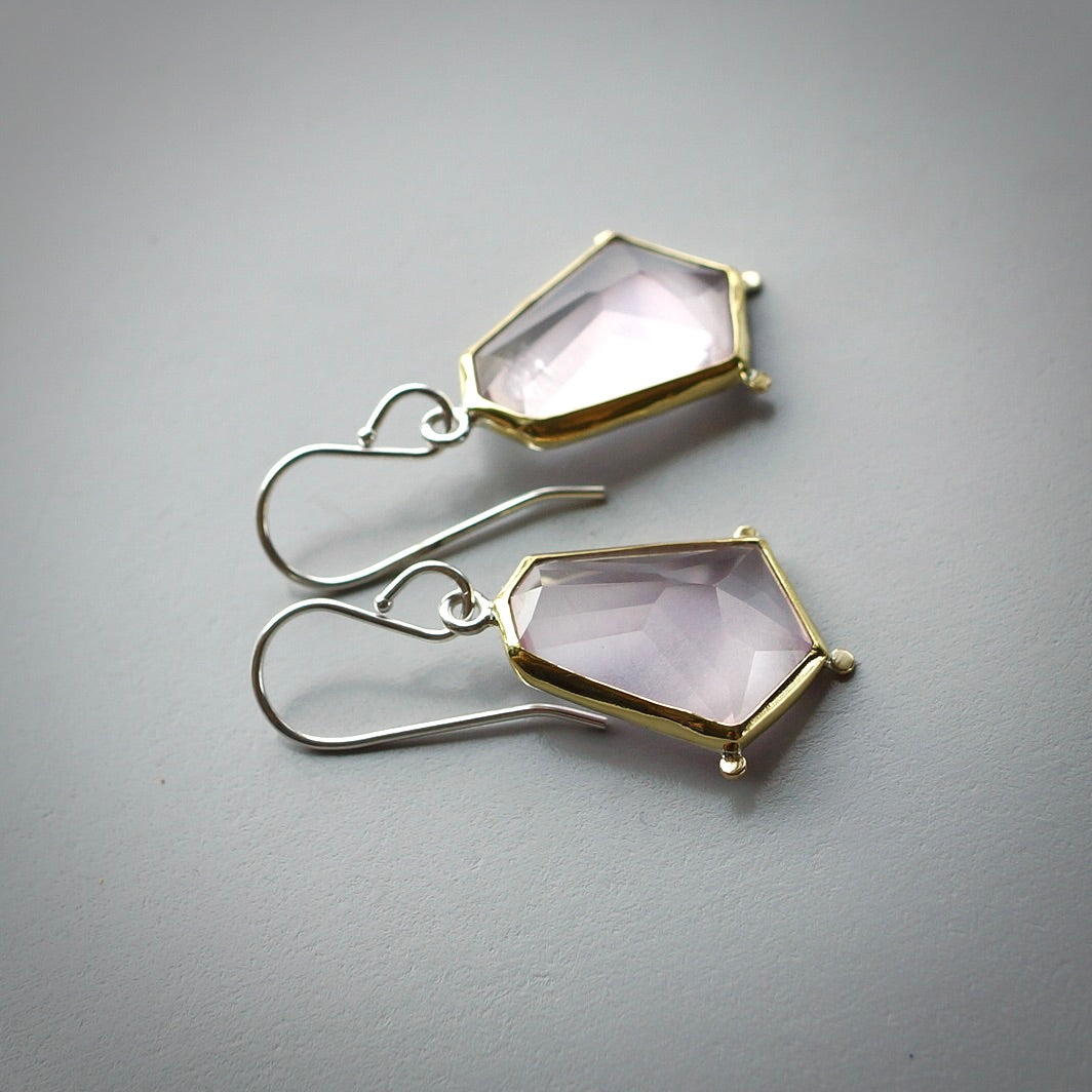 Rose quartz earrings