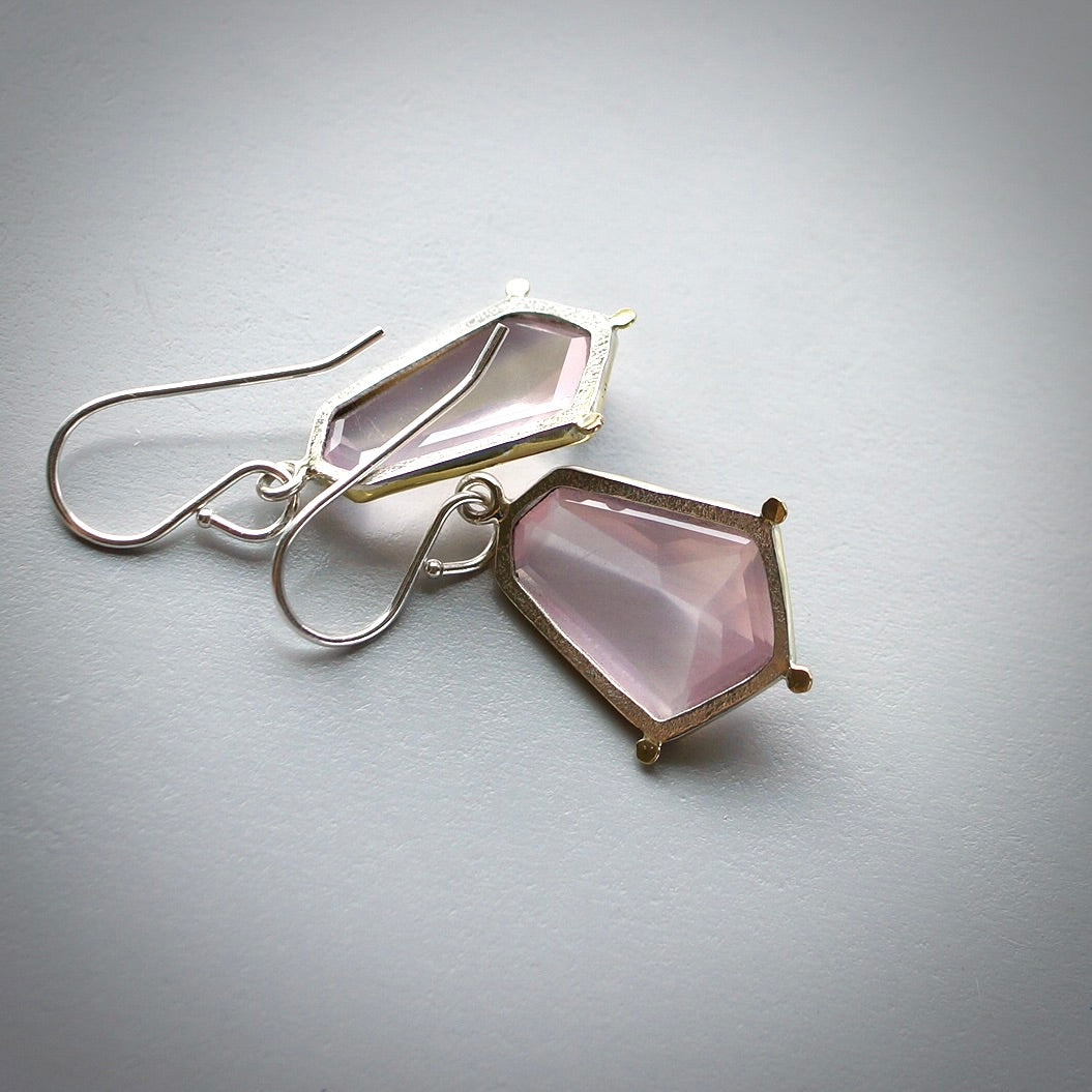Rose quartz earrings