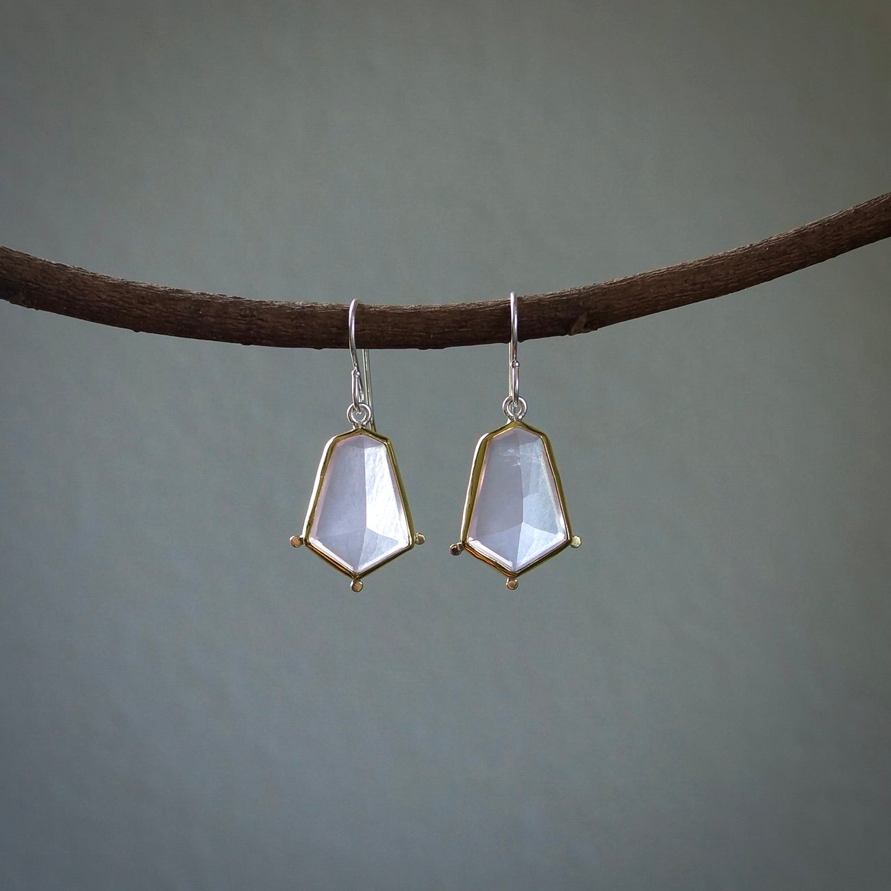 Rose quartz earrings