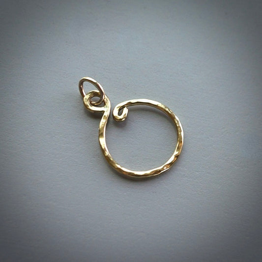 Solid 18K gold charm holder - MADE to ORDER