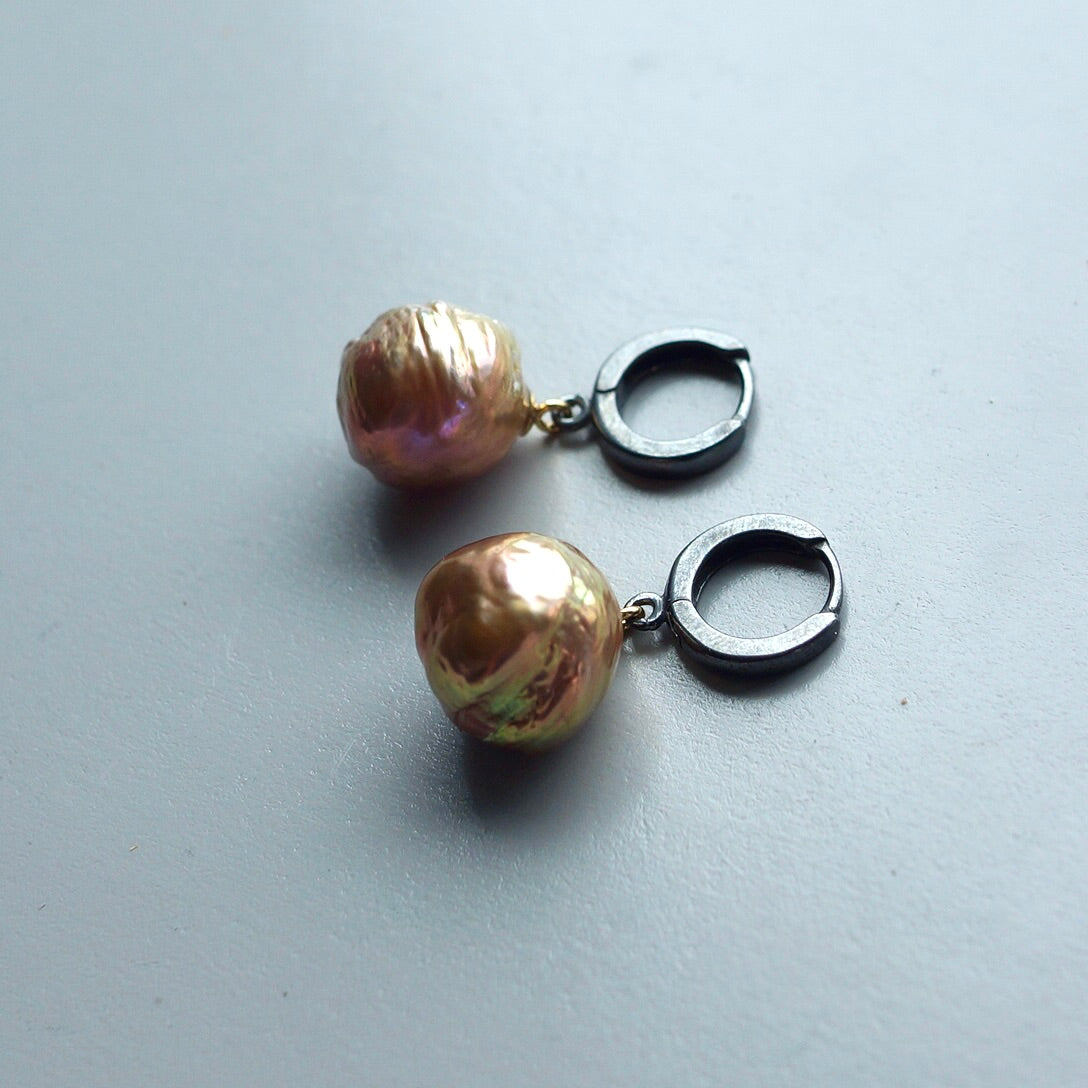 Baroque pearl (kasumi like) earrings