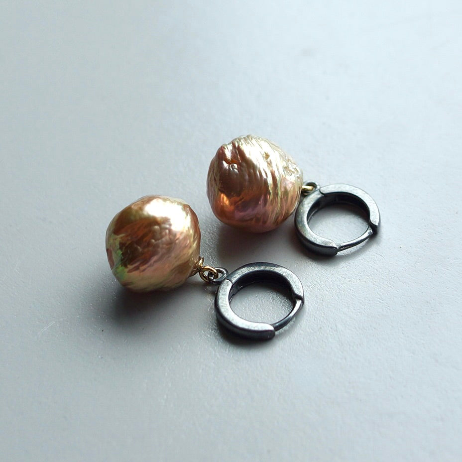 Baroque pearl (kasumi like) earrings