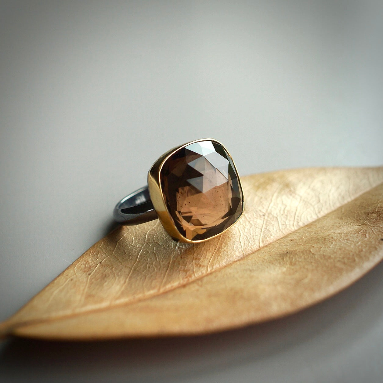 Smokey quartz ring