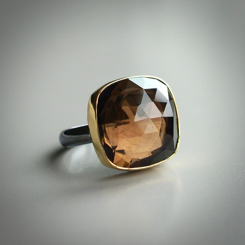 Smokey quartz ring