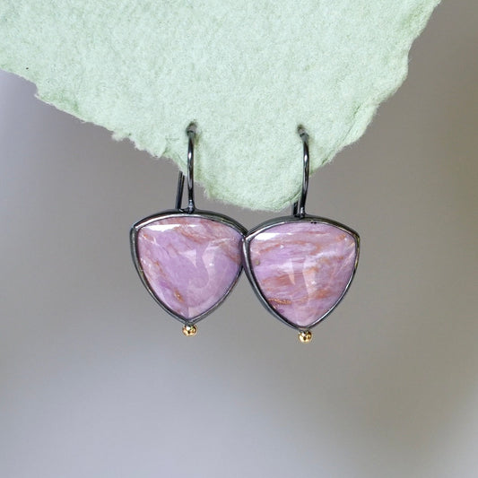 Phosphosiderite earrings