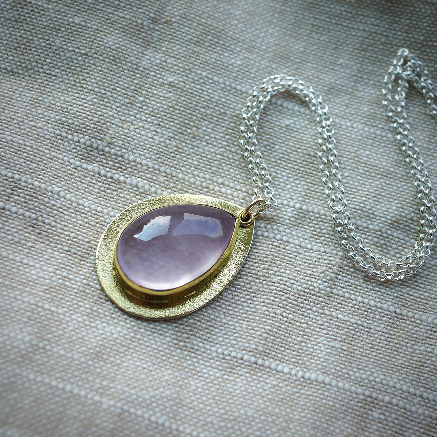 Large Morganite pendant