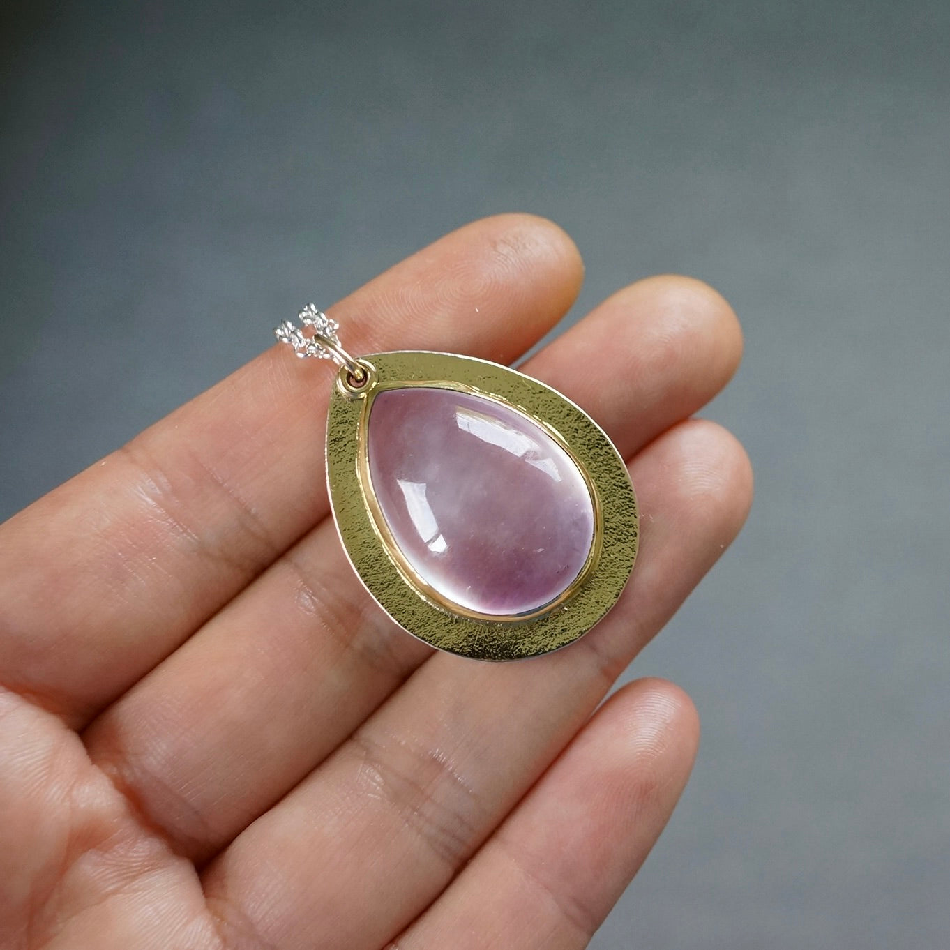 Large Morganite pendant