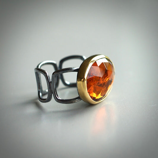 Sparkly citrine ring