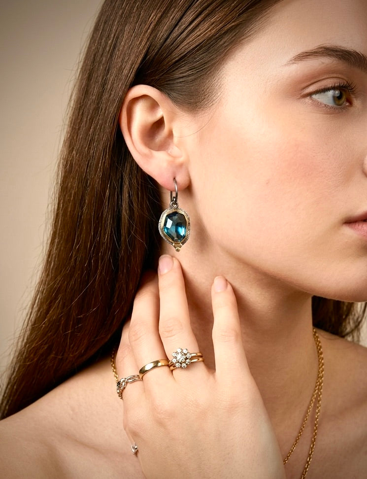 London blue topaz earrings