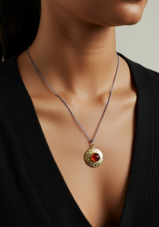 Spessartine garnet pendant