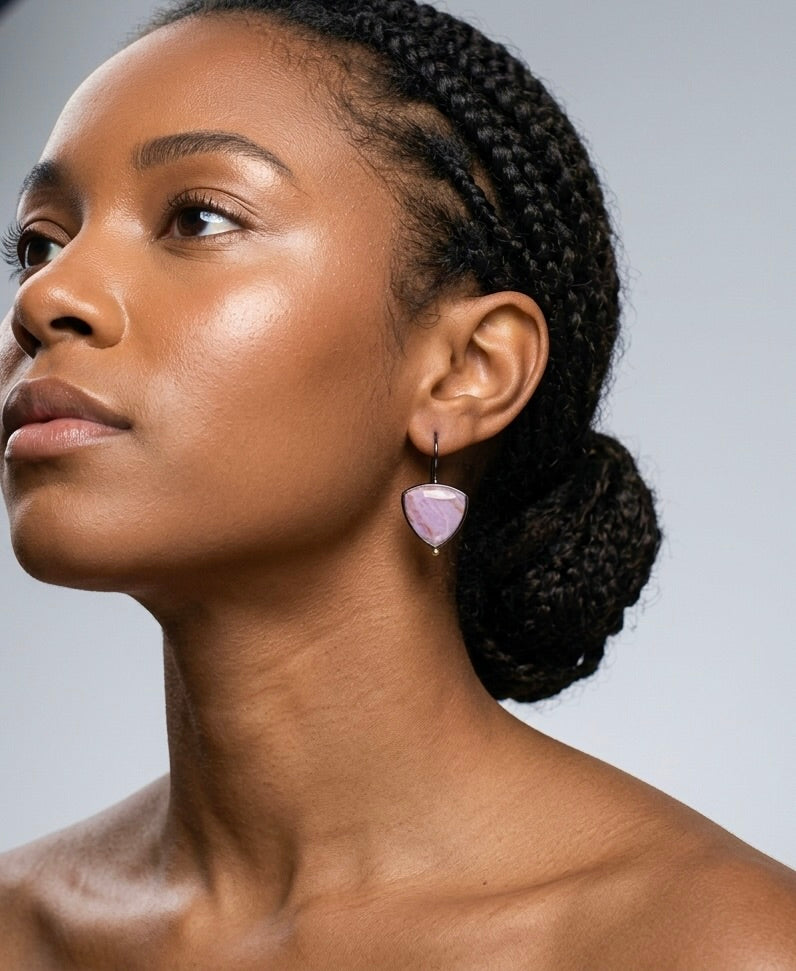 Phosphosiderite earrings