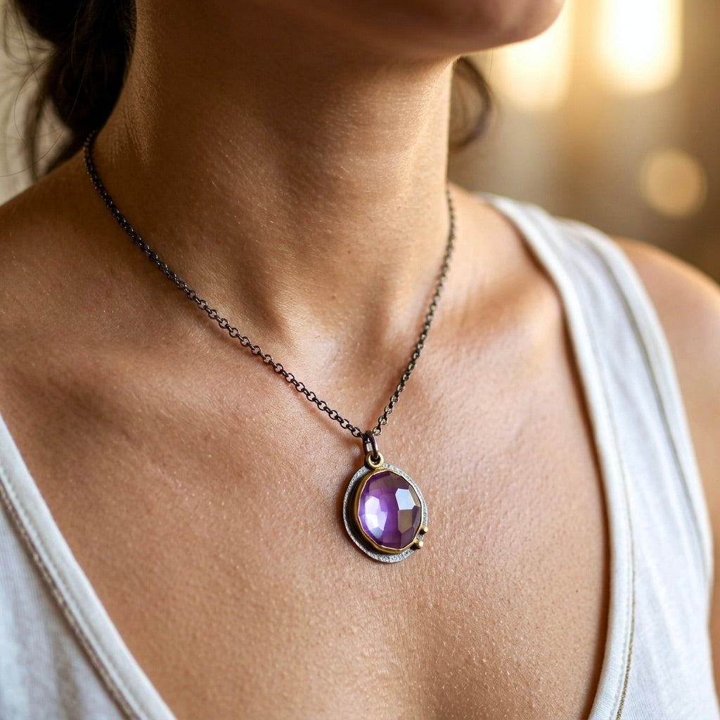 Lavender Amethyst pendant