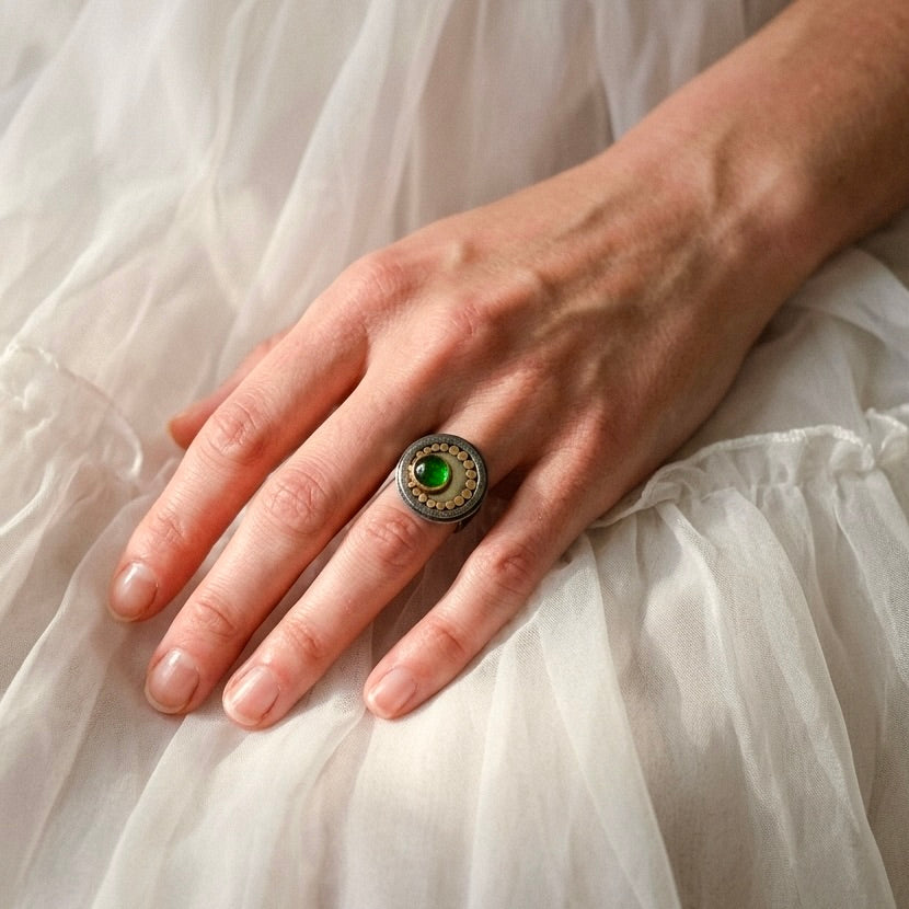 Tsavorite garnet ring