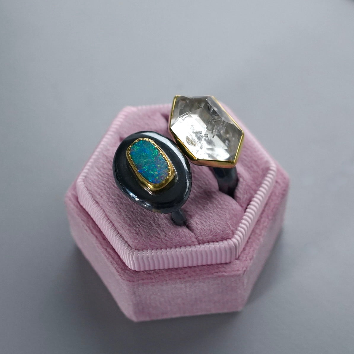 Australian opal Wabi Sabi ring