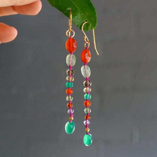 Gemstone Confetti earrings