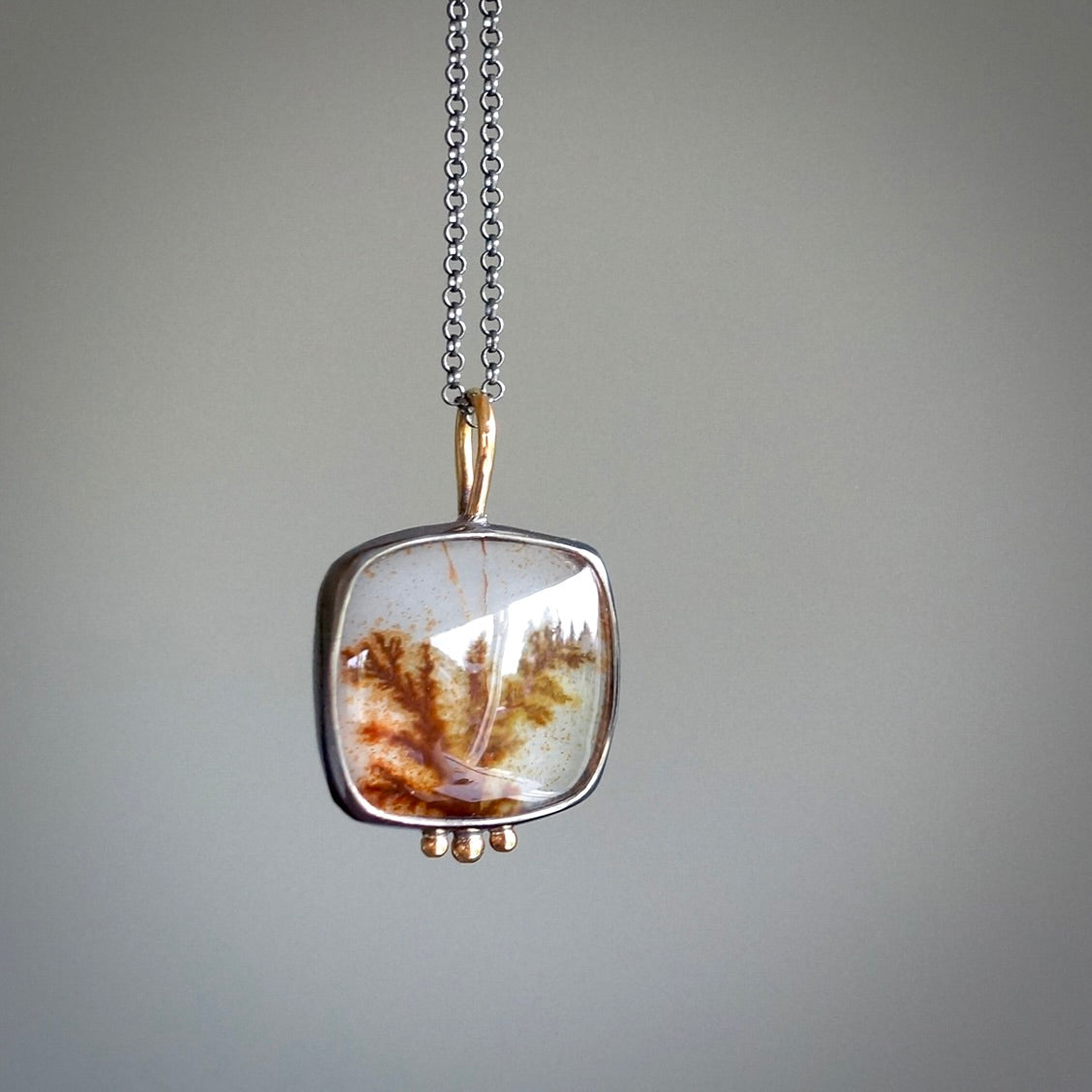 Dendritic agate pendant