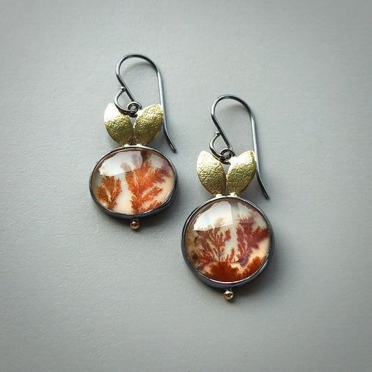 Dendritic agate earrings