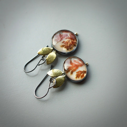 Dendritic agate earrings
