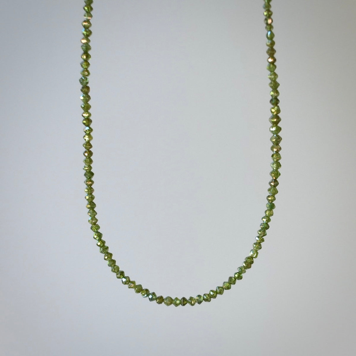 Green diamond necklace