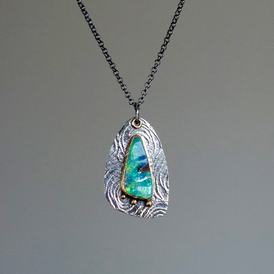 Australian boulder opal pendant